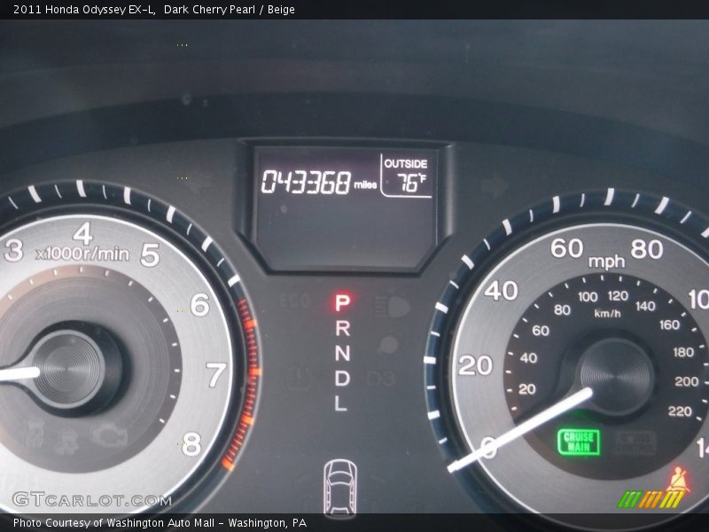 Dark Cherry Pearl / Beige 2011 Honda Odyssey EX-L