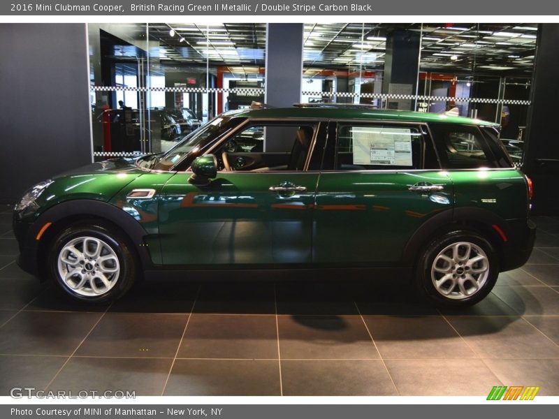 British Racing Green II Metallic / Double Stripe Carbon Black 2016 Mini Clubman Cooper