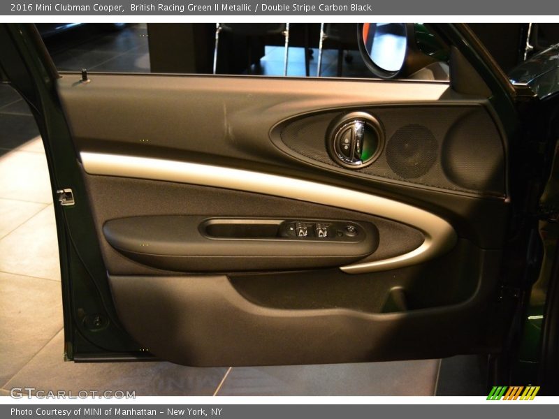 British Racing Green II Metallic / Double Stripe Carbon Black 2016 Mini Clubman Cooper