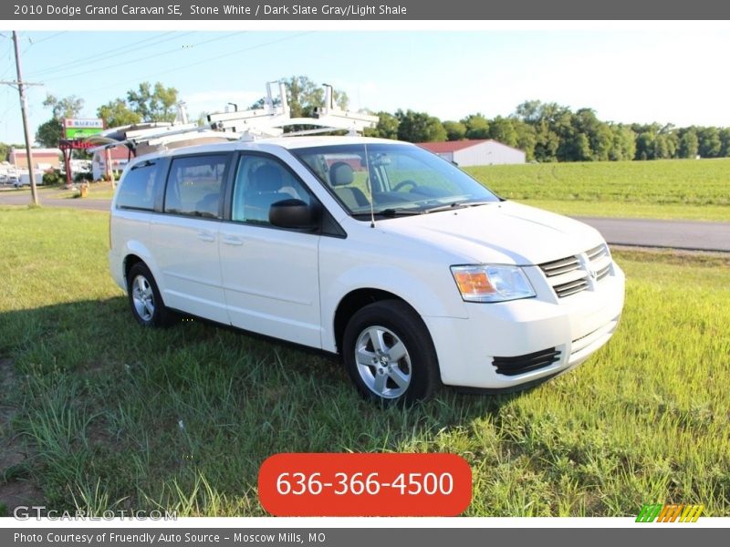Stone White / Dark Slate Gray/Light Shale 2010 Dodge Grand Caravan SE