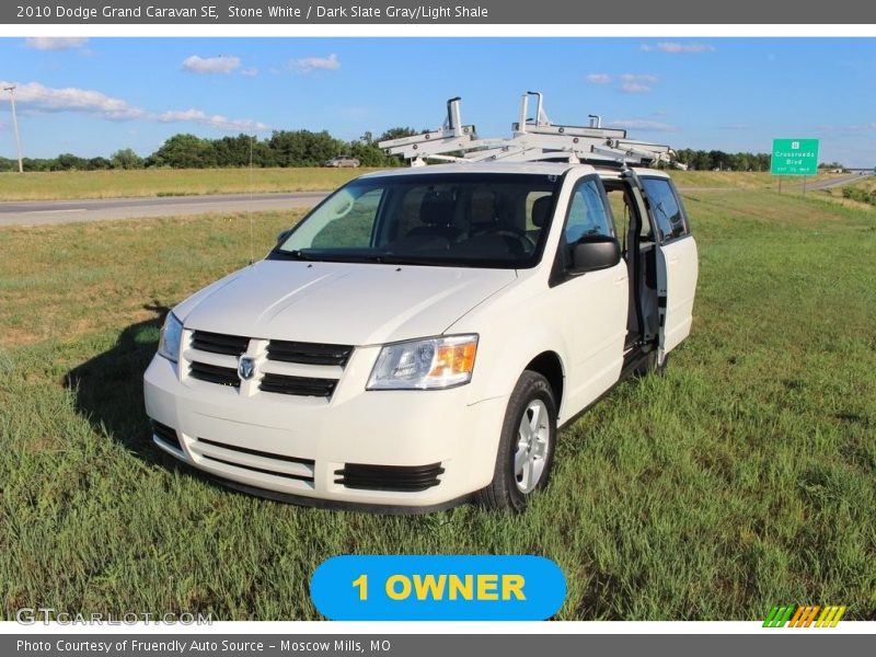 Stone White / Dark Slate Gray/Light Shale 2010 Dodge Grand Caravan SE