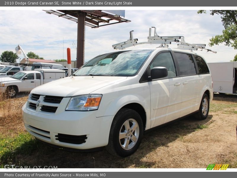 Stone White / Dark Slate Gray/Light Shale 2010 Dodge Grand Caravan SE
