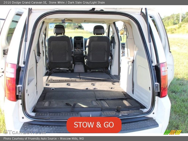 Stone White / Dark Slate Gray/Light Shale 2010 Dodge Grand Caravan SE