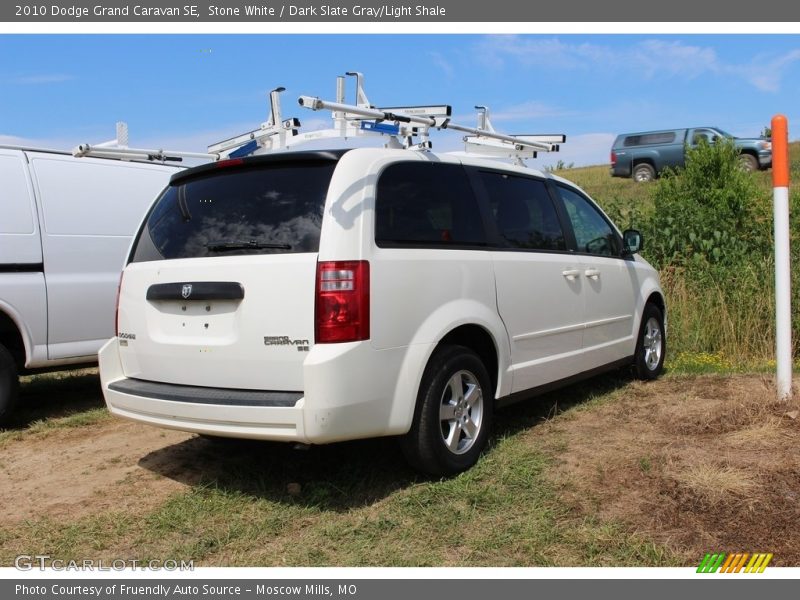 Stone White / Dark Slate Gray/Light Shale 2010 Dodge Grand Caravan SE