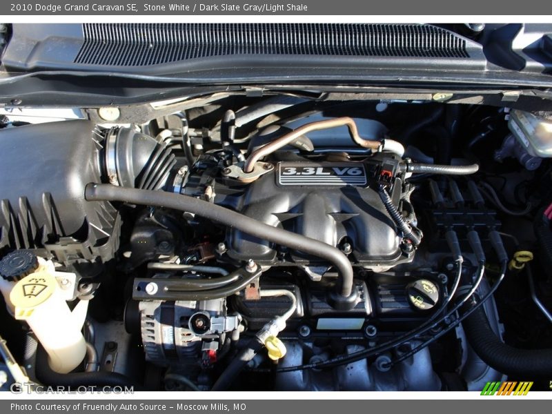 Stone White / Dark Slate Gray/Light Shale 2010 Dodge Grand Caravan SE