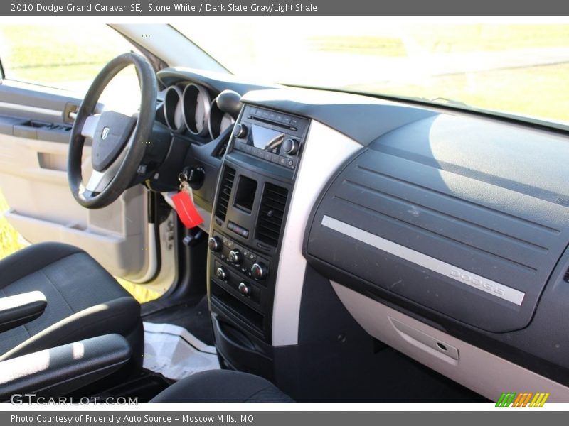 Stone White / Dark Slate Gray/Light Shale 2010 Dodge Grand Caravan SE