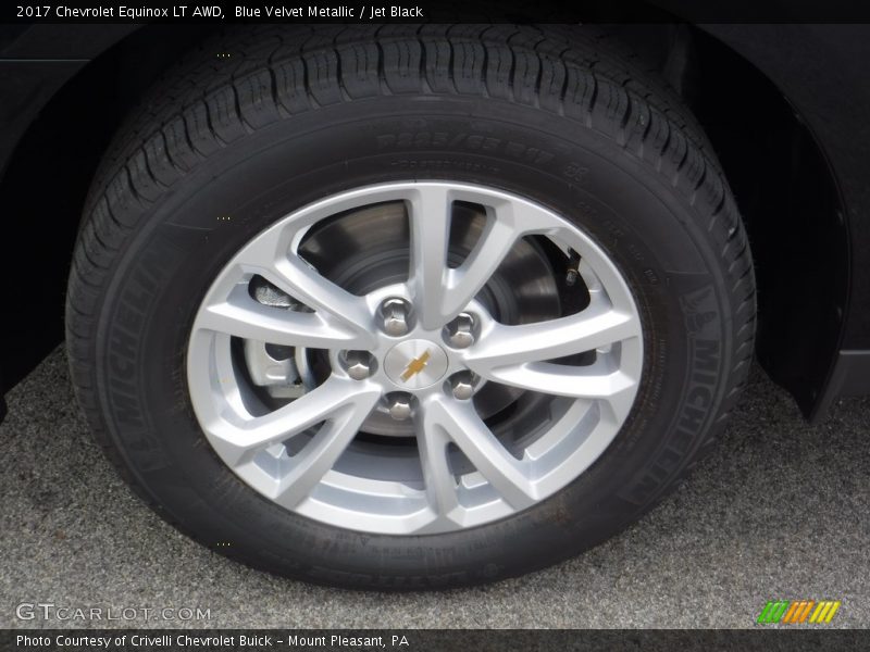 Blue Velvet Metallic / Jet Black 2017 Chevrolet Equinox LT AWD