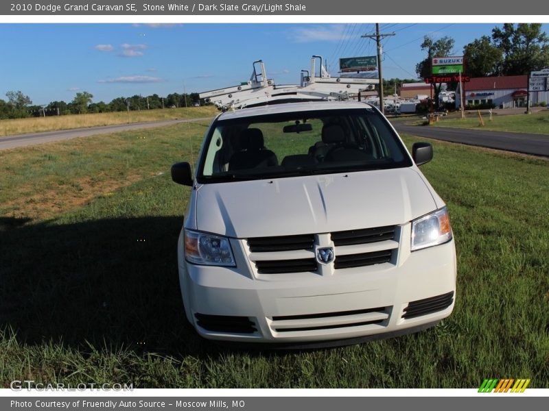 Stone White / Dark Slate Gray/Light Shale 2010 Dodge Grand Caravan SE