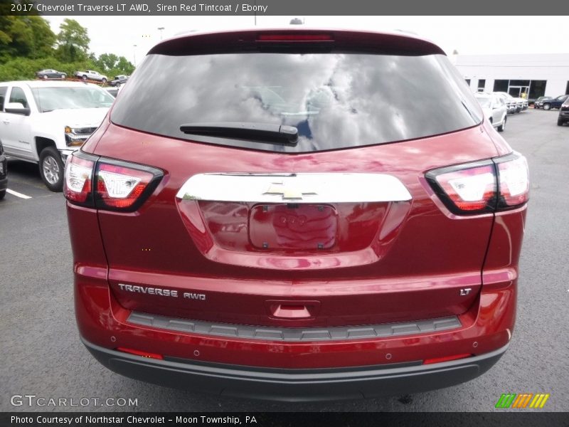 Siren Red Tintcoat / Ebony 2017 Chevrolet Traverse LT AWD
