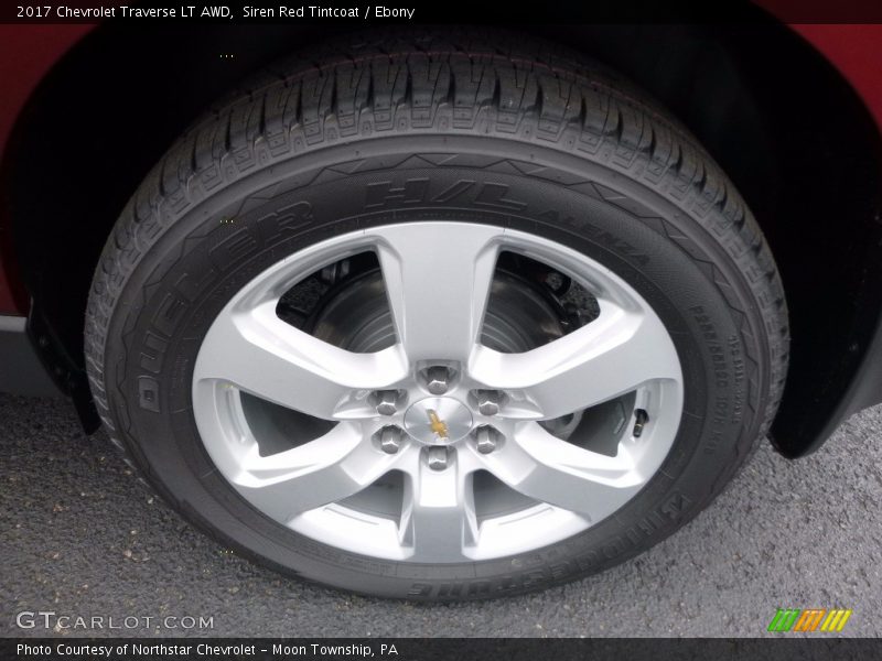 Siren Red Tintcoat / Ebony 2017 Chevrolet Traverse LT AWD