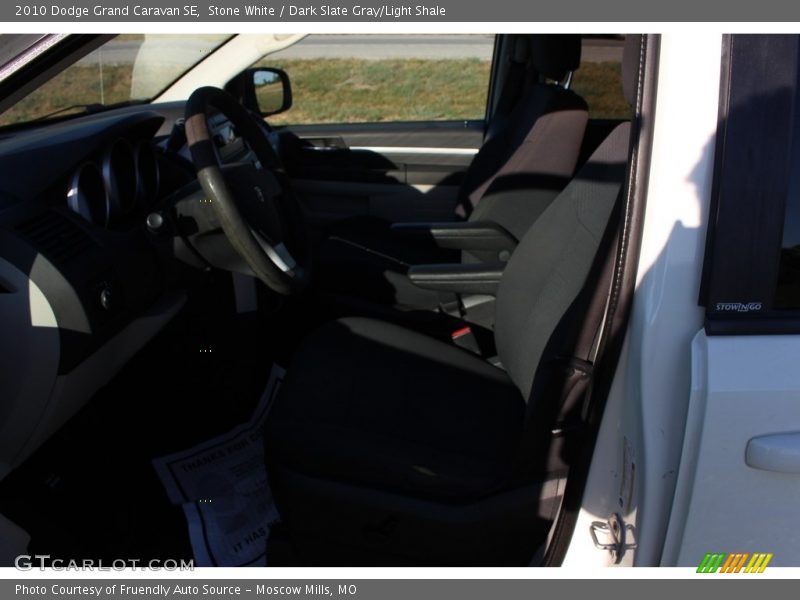 Stone White / Dark Slate Gray/Light Shale 2010 Dodge Grand Caravan SE