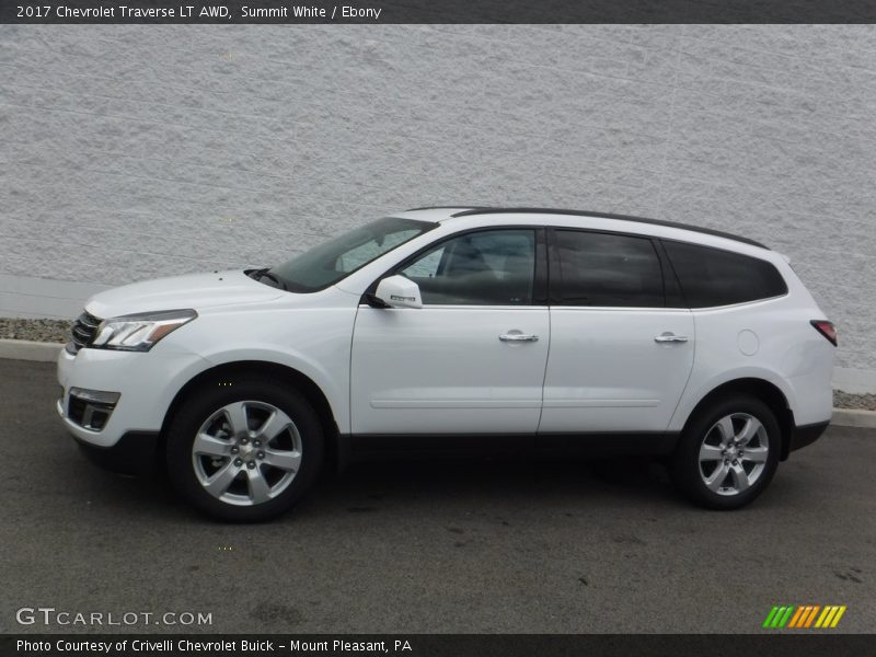Summit White / Ebony 2017 Chevrolet Traverse LT AWD