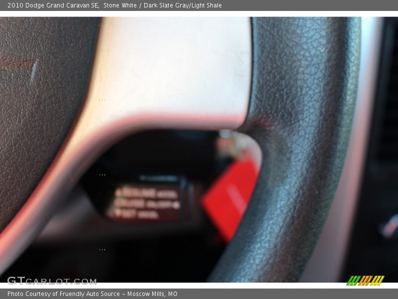 Stone White / Dark Slate Gray/Light Shale 2010 Dodge Grand Caravan SE