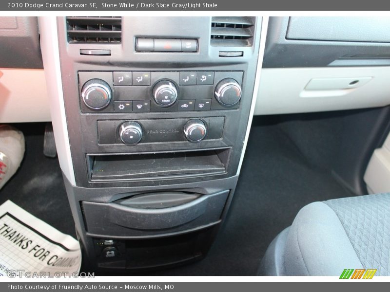 Stone White / Dark Slate Gray/Light Shale 2010 Dodge Grand Caravan SE