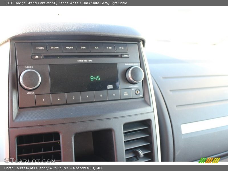 Stone White / Dark Slate Gray/Light Shale 2010 Dodge Grand Caravan SE