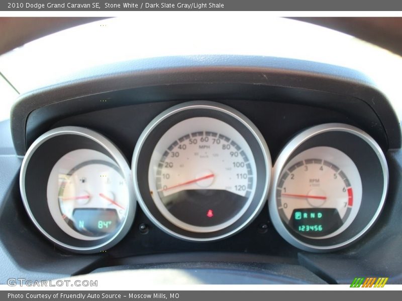 Stone White / Dark Slate Gray/Light Shale 2010 Dodge Grand Caravan SE