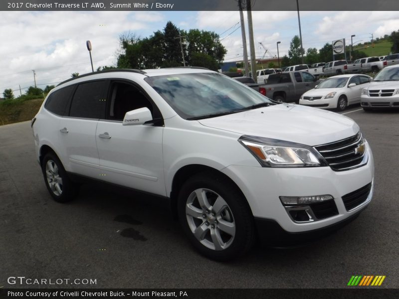 Summit White / Ebony 2017 Chevrolet Traverse LT AWD