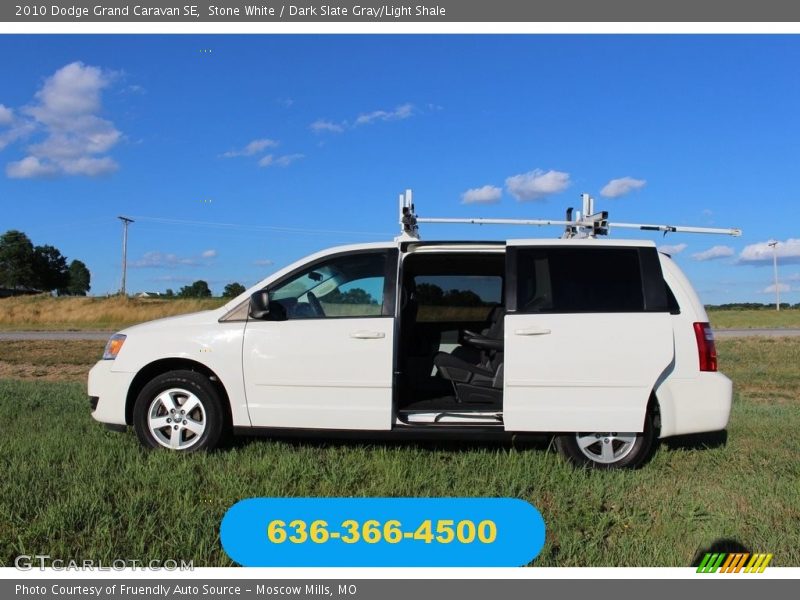 Stone White / Dark Slate Gray/Light Shale 2010 Dodge Grand Caravan SE