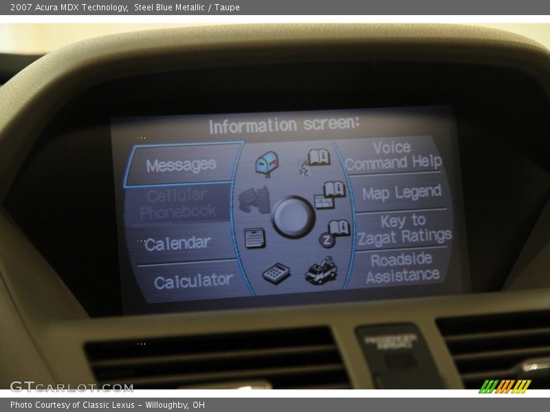 Steel Blue Metallic / Taupe 2007 Acura MDX Technology