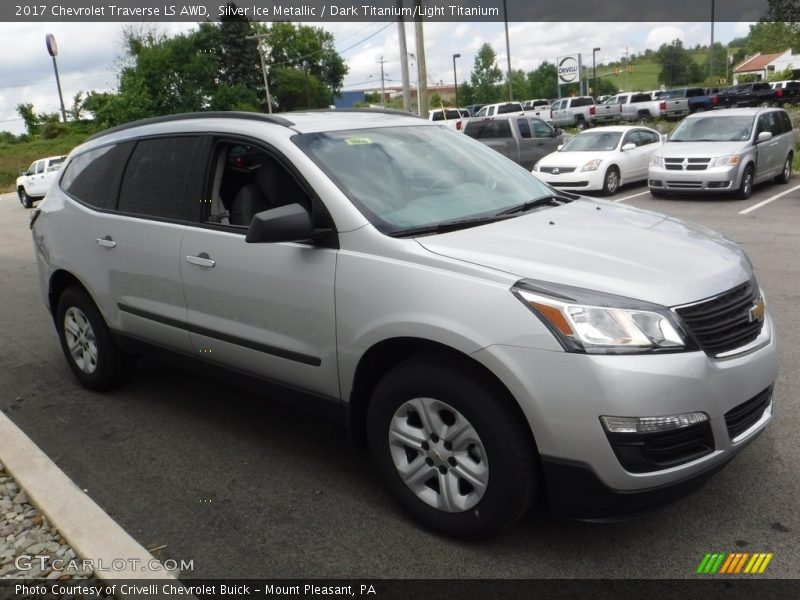 Silver Ice Metallic / Dark Titanium/Light Titanium 2017 Chevrolet Traverse LS AWD