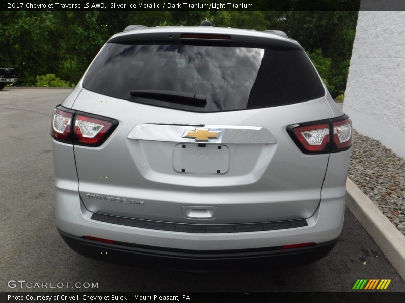 Silver Ice Metallic / Dark Titanium/Light Titanium 2017 Chevrolet Traverse LS AWD