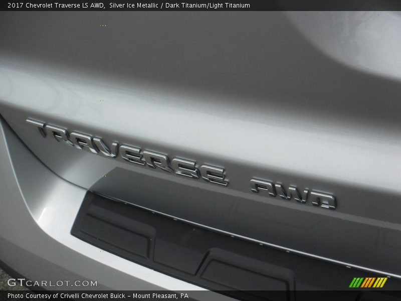 Silver Ice Metallic / Dark Titanium/Light Titanium 2017 Chevrolet Traverse LS AWD