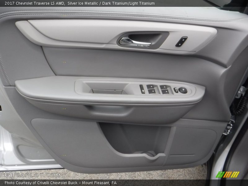 Silver Ice Metallic / Dark Titanium/Light Titanium 2017 Chevrolet Traverse LS AWD