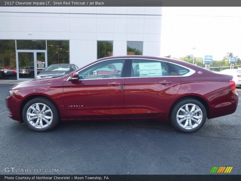 Siren Red Tintcoat / Jet Black 2017 Chevrolet Impala LT
