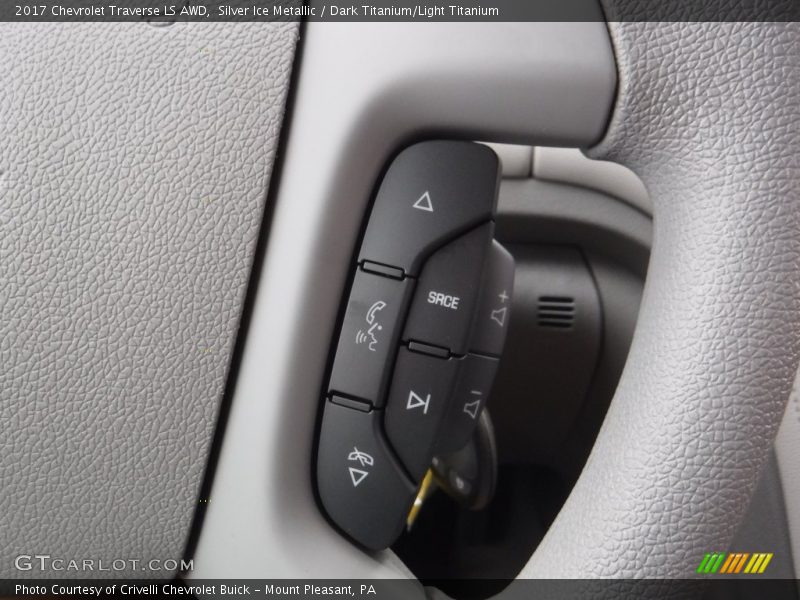 Silver Ice Metallic / Dark Titanium/Light Titanium 2017 Chevrolet Traverse LS AWD