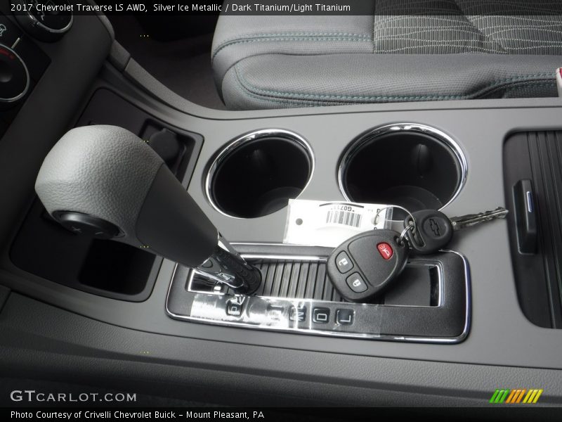 Silver Ice Metallic / Dark Titanium/Light Titanium 2017 Chevrolet Traverse LS AWD
