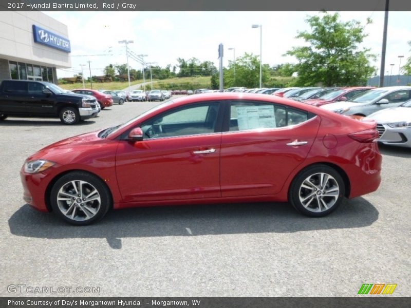 Red / Gray 2017 Hyundai Elantra Limited