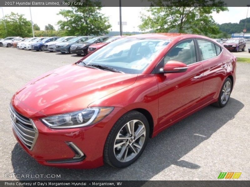 Red / Gray 2017 Hyundai Elantra Limited