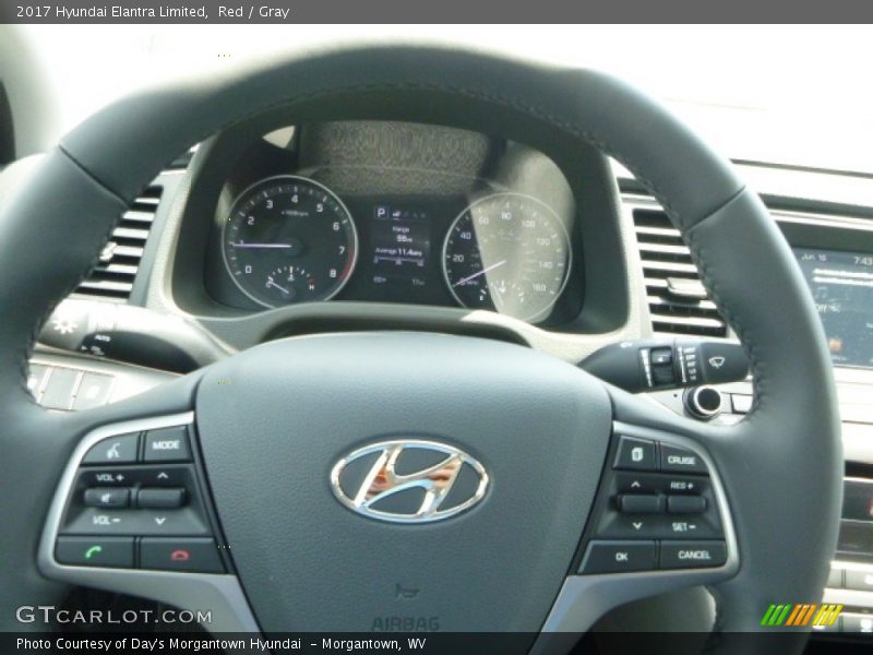 Red / Gray 2017 Hyundai Elantra Limited