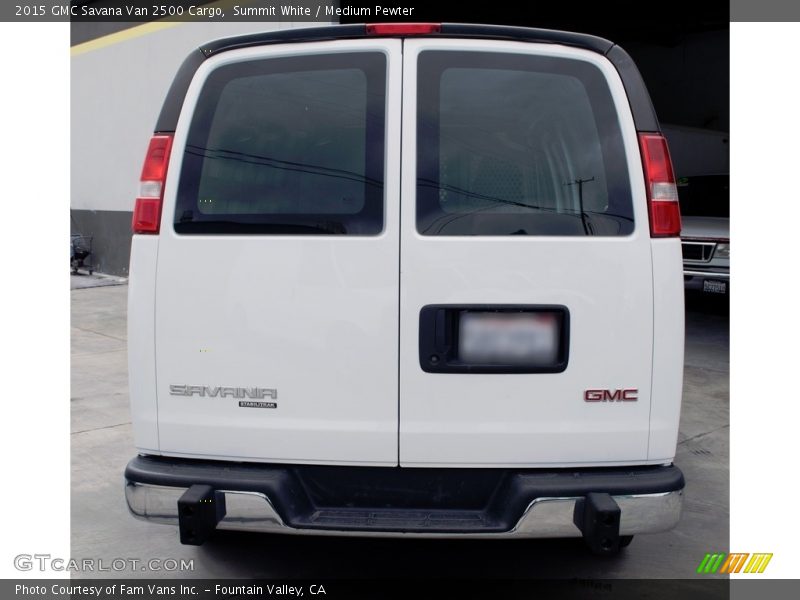 Summit White / Medium Pewter 2015 GMC Savana Van 2500 Cargo