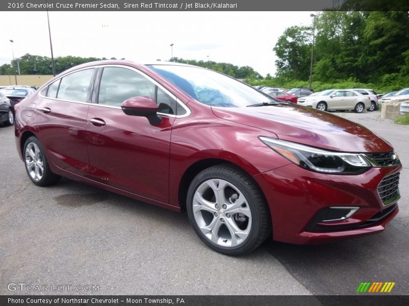 Siren Red Tintcoat / Jet Black/Kalahari 2016 Chevrolet Cruze Premier Sedan