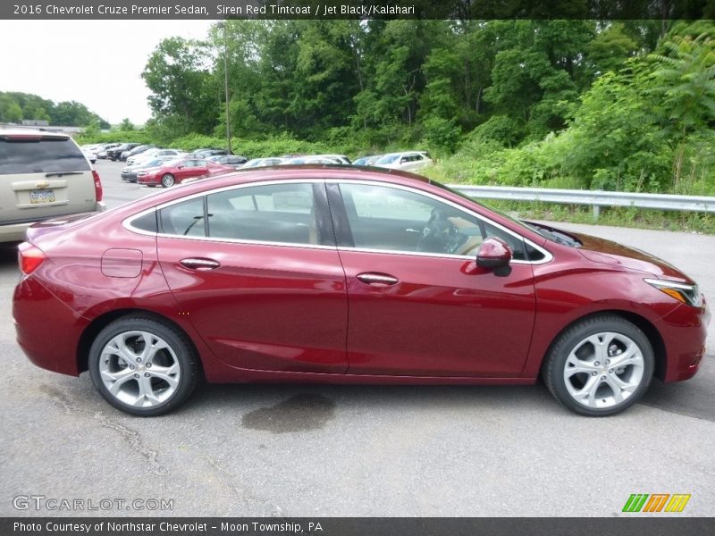 Siren Red Tintcoat / Jet Black/Kalahari 2016 Chevrolet Cruze Premier Sedan
