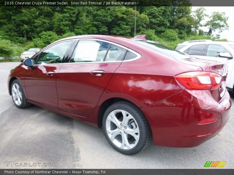 Siren Red Tintcoat / Jet Black/Kalahari 2016 Chevrolet Cruze Premier Sedan