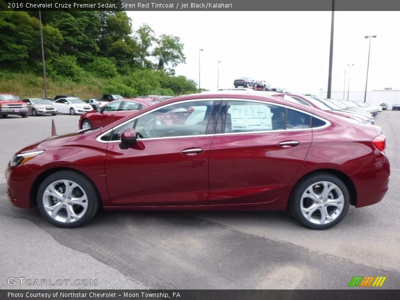 Siren Red Tintcoat / Jet Black/Kalahari 2016 Chevrolet Cruze Premier Sedan