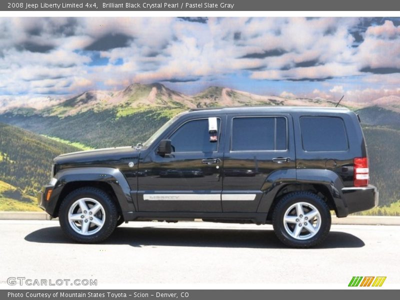 Brilliant Black Crystal Pearl / Pastel Slate Gray 2008 Jeep Liberty Limited 4x4