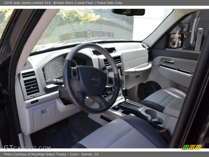 Brilliant Black Crystal Pearl / Pastel Slate Gray 2008 Jeep Liberty Limited 4x4