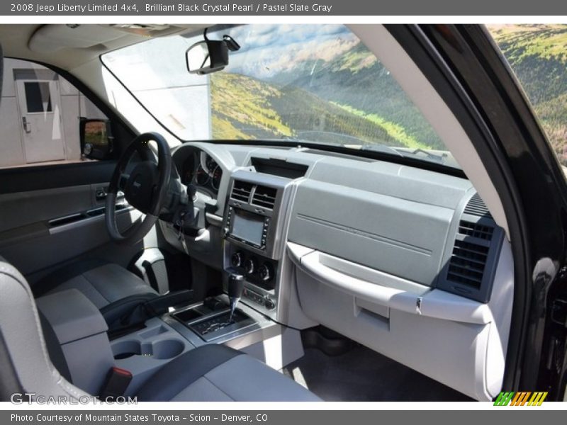 Brilliant Black Crystal Pearl / Pastel Slate Gray 2008 Jeep Liberty Limited 4x4