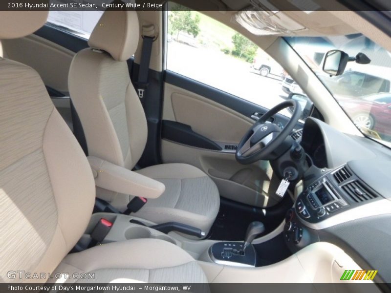 Century White / Beige 2016 Hyundai Accent SE Sedan