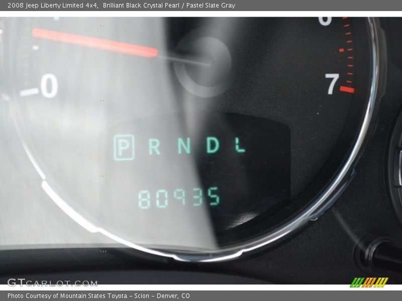 Brilliant Black Crystal Pearl / Pastel Slate Gray 2008 Jeep Liberty Limited 4x4