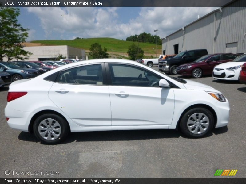 Century White / Beige 2016 Hyundai Accent SE Sedan