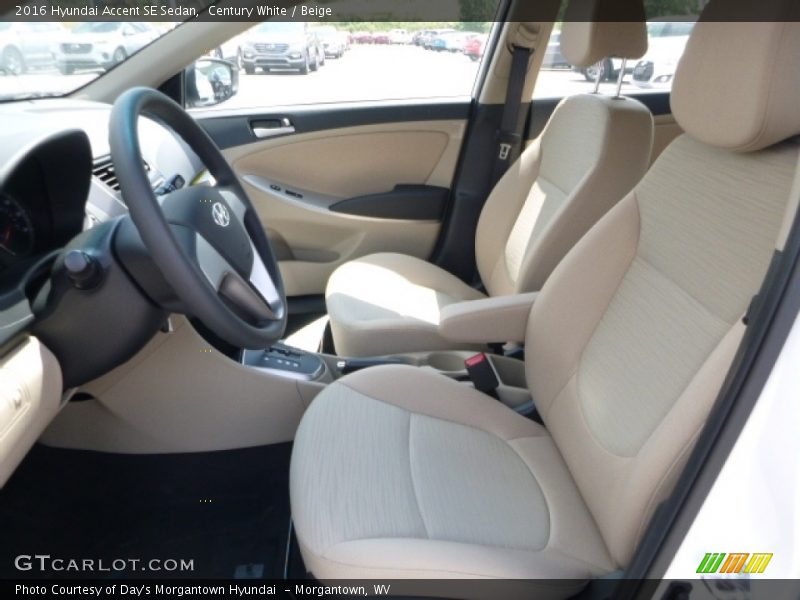 Century White / Beige 2016 Hyundai Accent SE Sedan