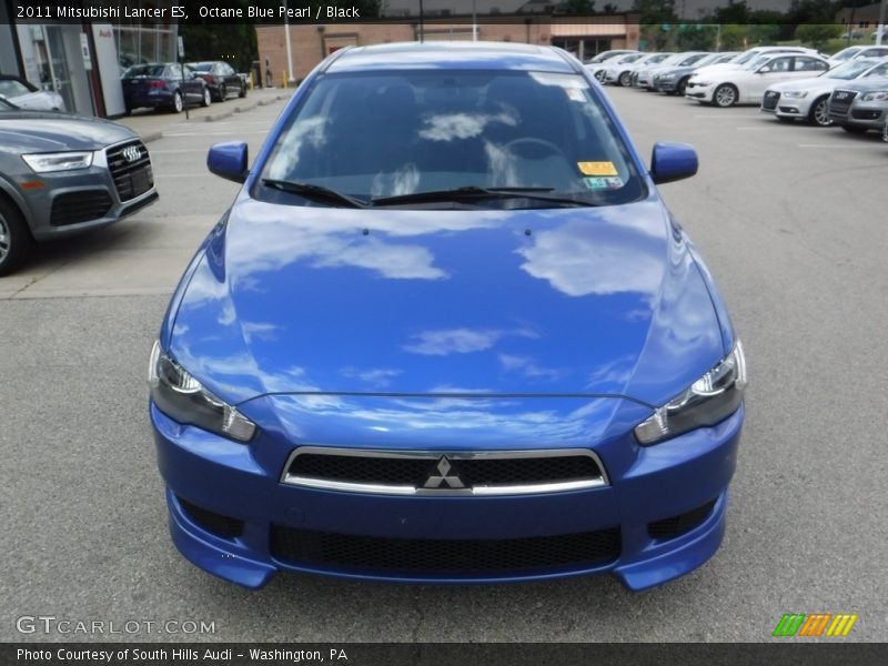 Octane Blue Pearl / Black 2011 Mitsubishi Lancer ES