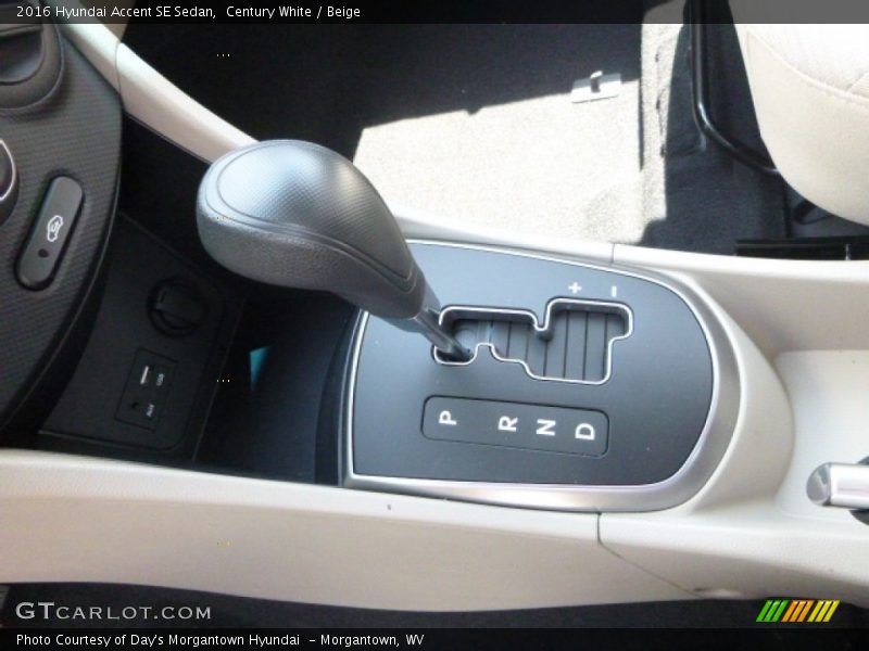 Century White / Beige 2016 Hyundai Accent SE Sedan