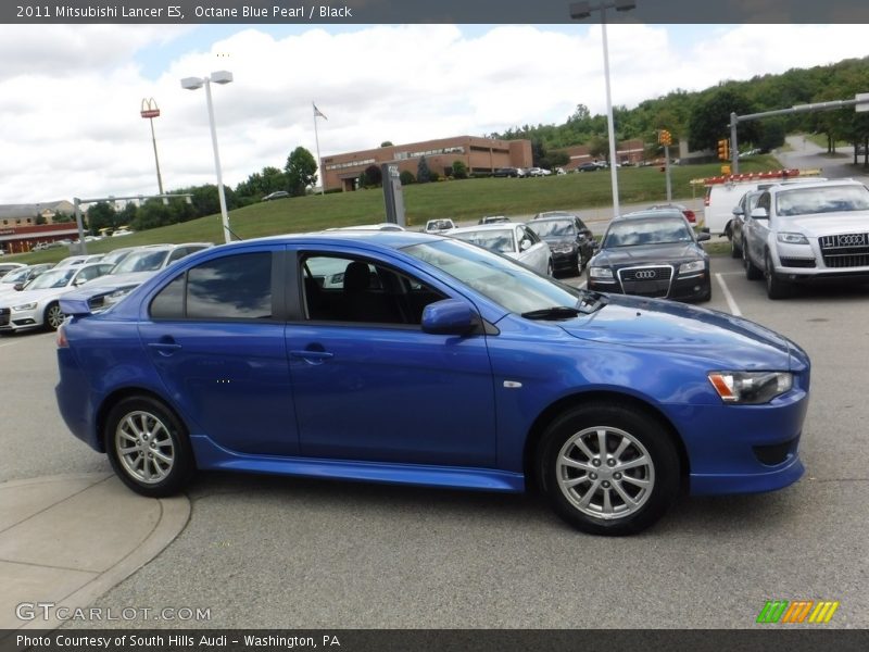 Octane Blue Pearl / Black 2011 Mitsubishi Lancer ES