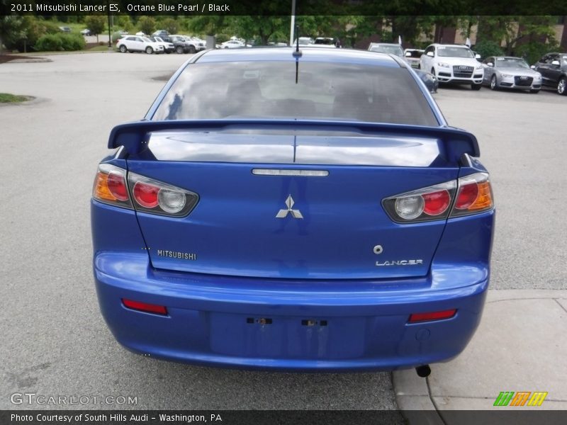 Octane Blue Pearl / Black 2011 Mitsubishi Lancer ES