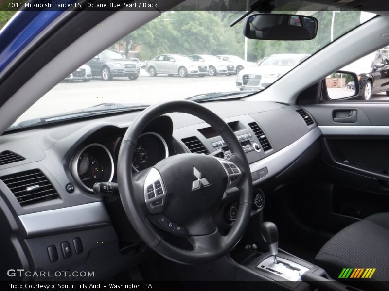 Octane Blue Pearl / Black 2011 Mitsubishi Lancer ES